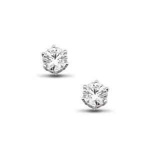 0.67 Carat Solitaire Round Brilliant Diamond Earrimgs