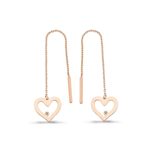 Brilliant Diamond Heart Earrings