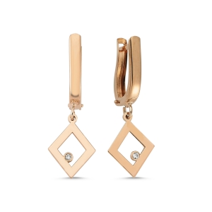 Brilliant Diamond Square Earrings