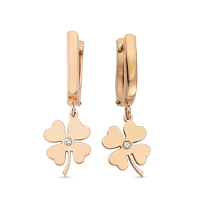 Brilliant Diamond Clover Earrings