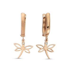 Brilliant Diamond Dragonfly Earrings