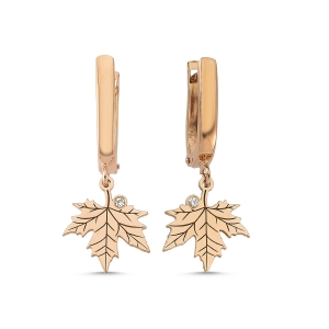 Brilliant Diamond Leaf Earrings