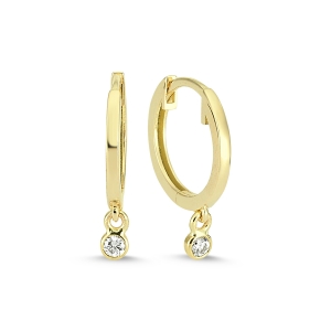 Brilliant Diamond Hoop Earrings