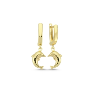 Dolphin Gold Earrings