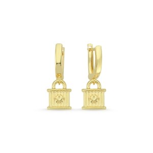 Lock Gold Earrings