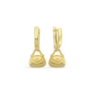 Gold Purse Earrings