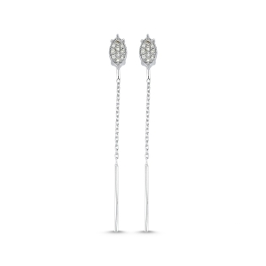 Diamond Marquise Chain Drop Earrings