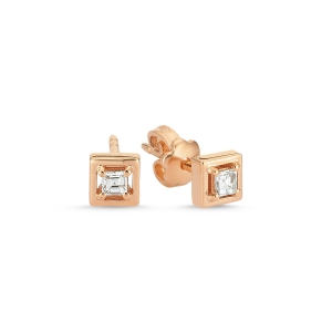 Diamond Square Baguette Earrings