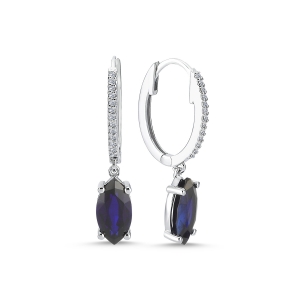 Diamond and Sapphire Earrings