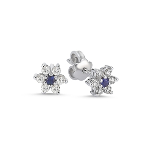 Diamond and Sapphire Earrings