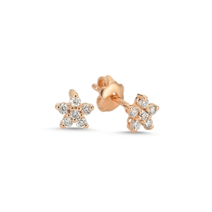 Diamond Rose Gold Earrings