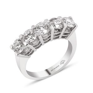 2.07 Carat Round Brilliant Diamond Wedding Ring