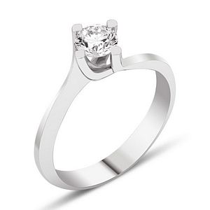 0.65 Carat Solitaire Round Brilliant Diamond Ring