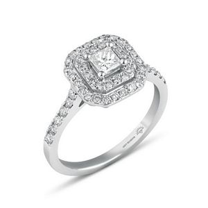Princess and Round Brilliant Diamond Ring