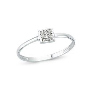 Brilliant Diamond Square Ring