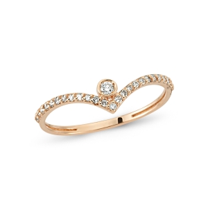 Brilliant Diamond V Ring