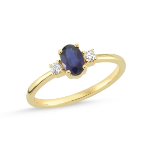 Oval Cut Sapphire and Diamond Ring