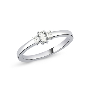 Three Baguette Diamond Ring